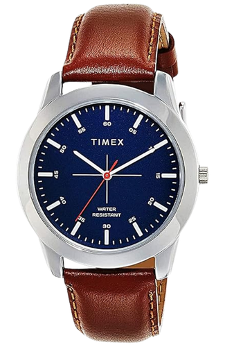 timex classics analog watch for men with round dial & water resistant man's wrist watch